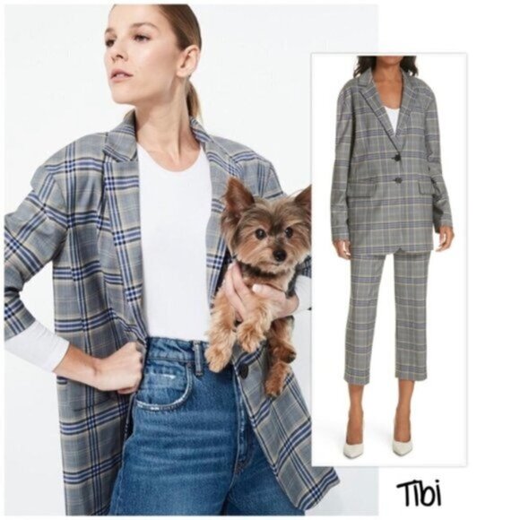 Tibi Lucas‎ Plaid Pant Women Size 10 - Picture 5 of 5